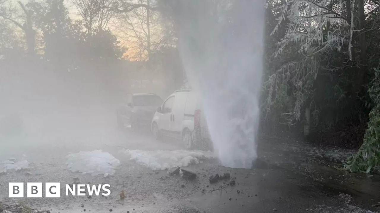 Water Main Burst in Wokingham Causes Chaos and Damage