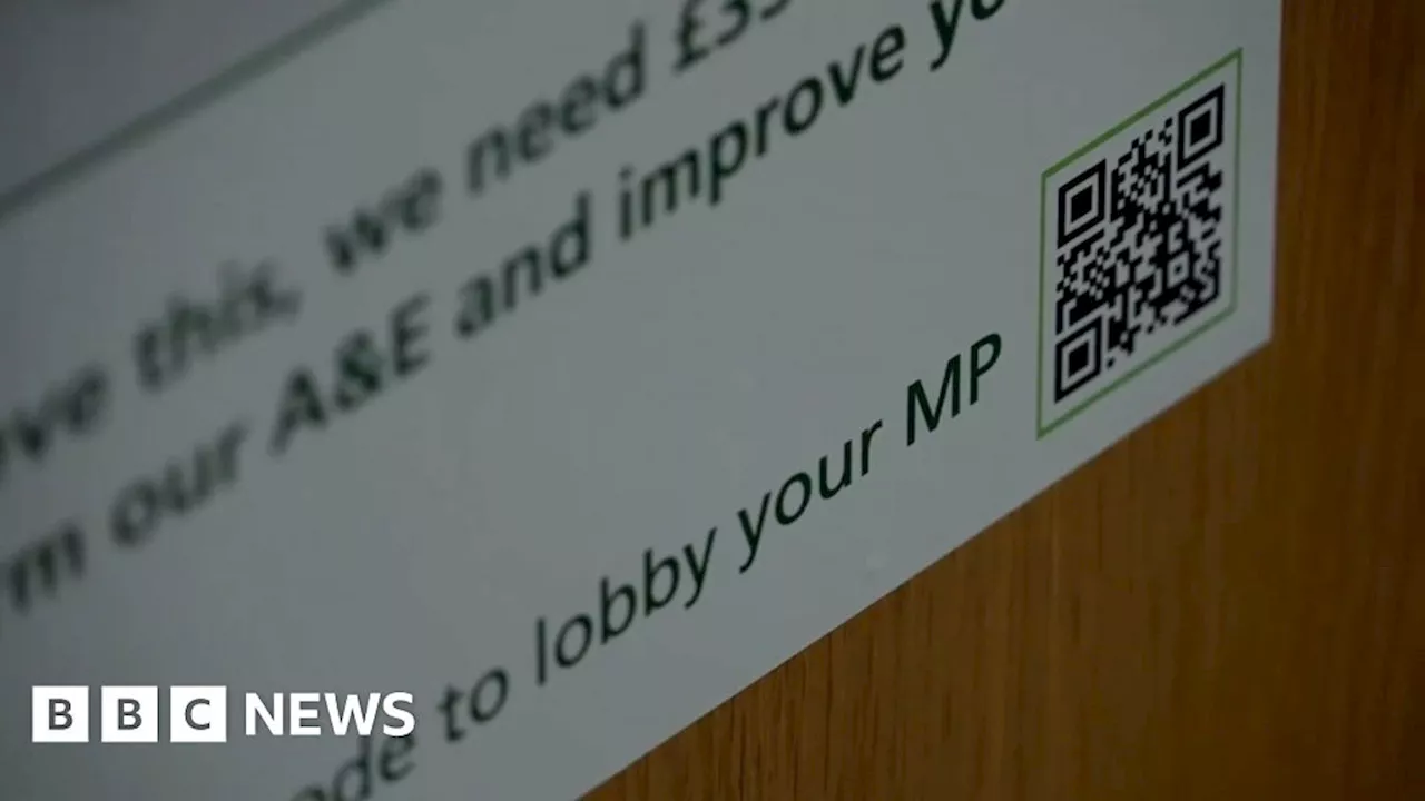 Queen's Hospital in Romford uses QR codes to lobby for more money