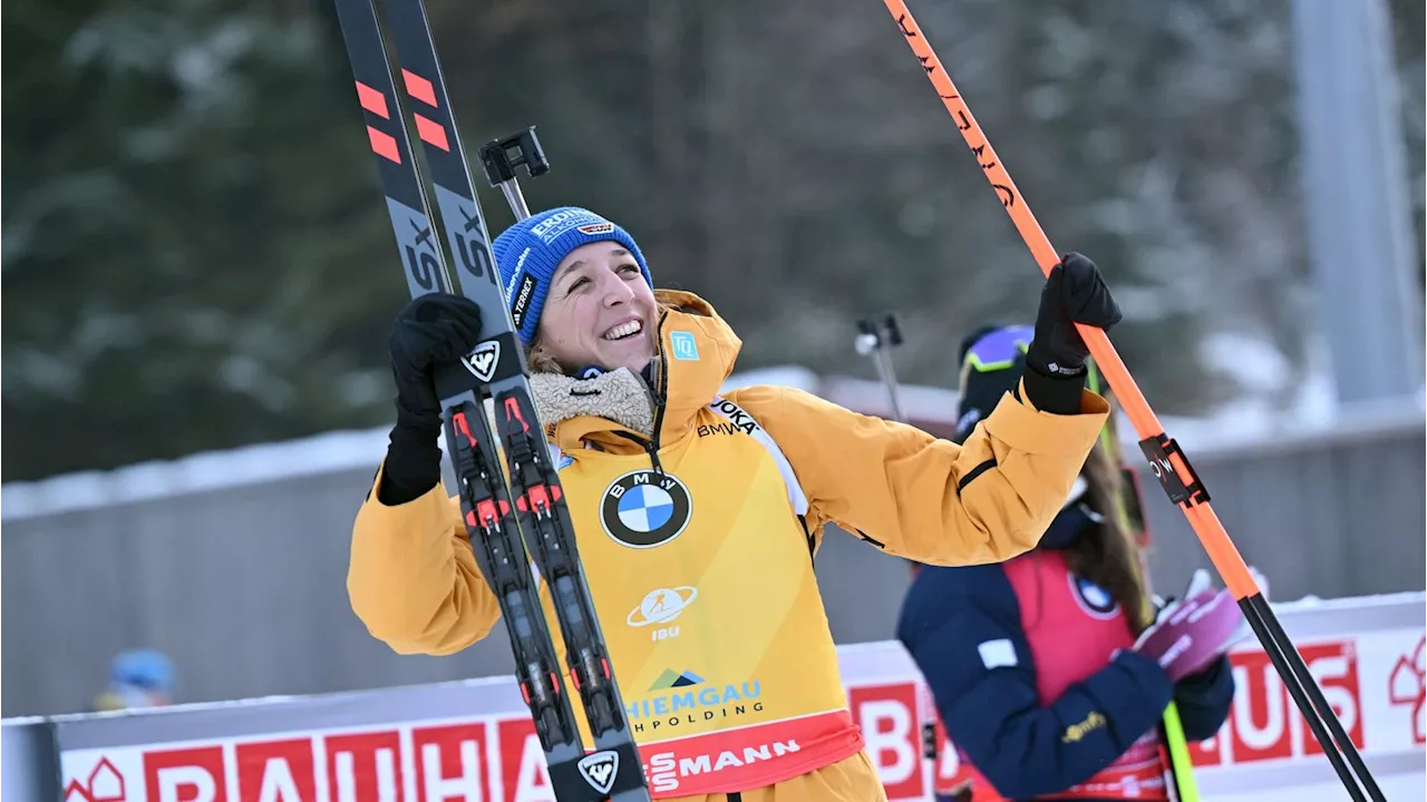 Franziska Preuß triumphiert vor heimischem Publikum in Ruhpolding