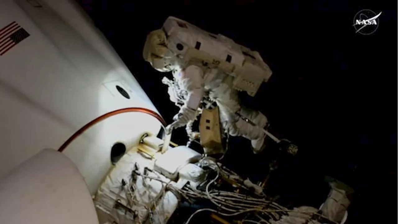 Stranded NASA astronaut gets change of pace with spacewalk