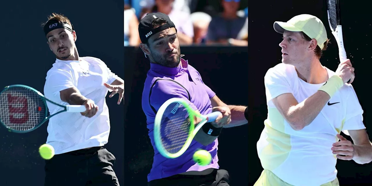 Sinner Cade, Sonego, Berrettini In Gara