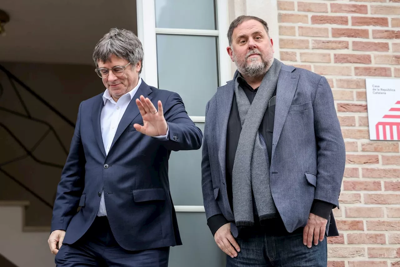 Puigdemont y Junqueras acuerdan coordinar estrategias para reimpulsar el independentismo en Cataluña