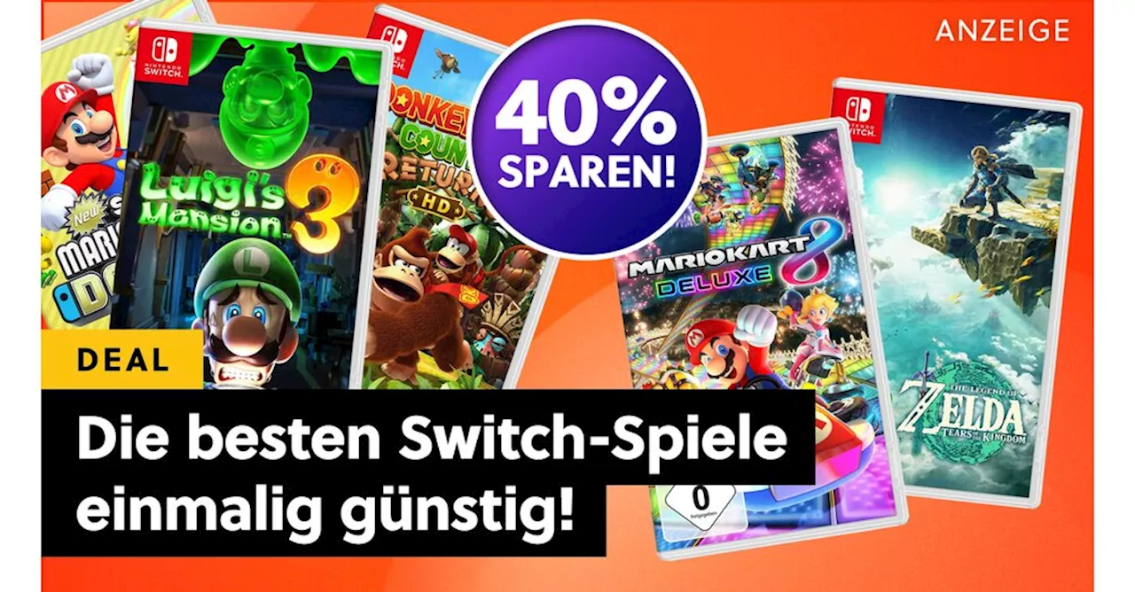 Die besten & teuersten Nintendo Switch Spiele sind gerade so viel günstiger! Mario, Donkey Kong & Co. zum Bestpreis sichern