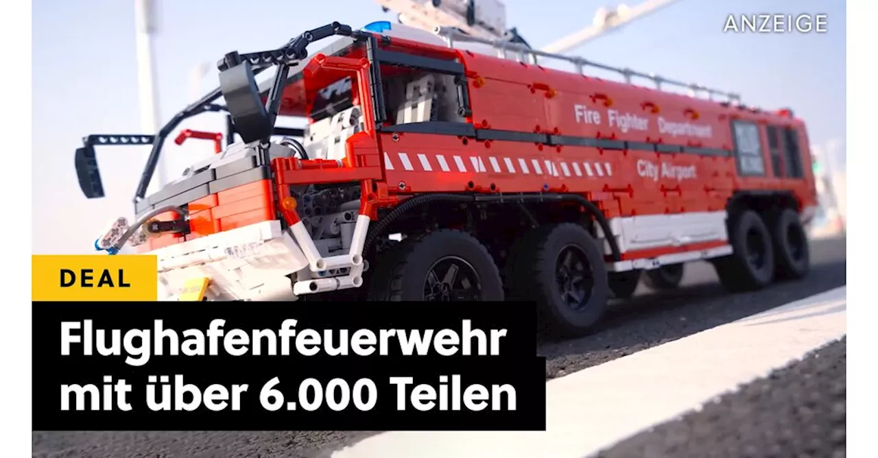 Die Flughafenfeuerwehr der LEGO Technic-Konkurrenz hat über 6.000 Teile und echte Wasserkanonen!