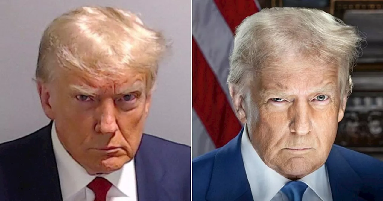 Trump's 2025 Official Portrait Echoes 2023 Mugshot With Stern Gaze