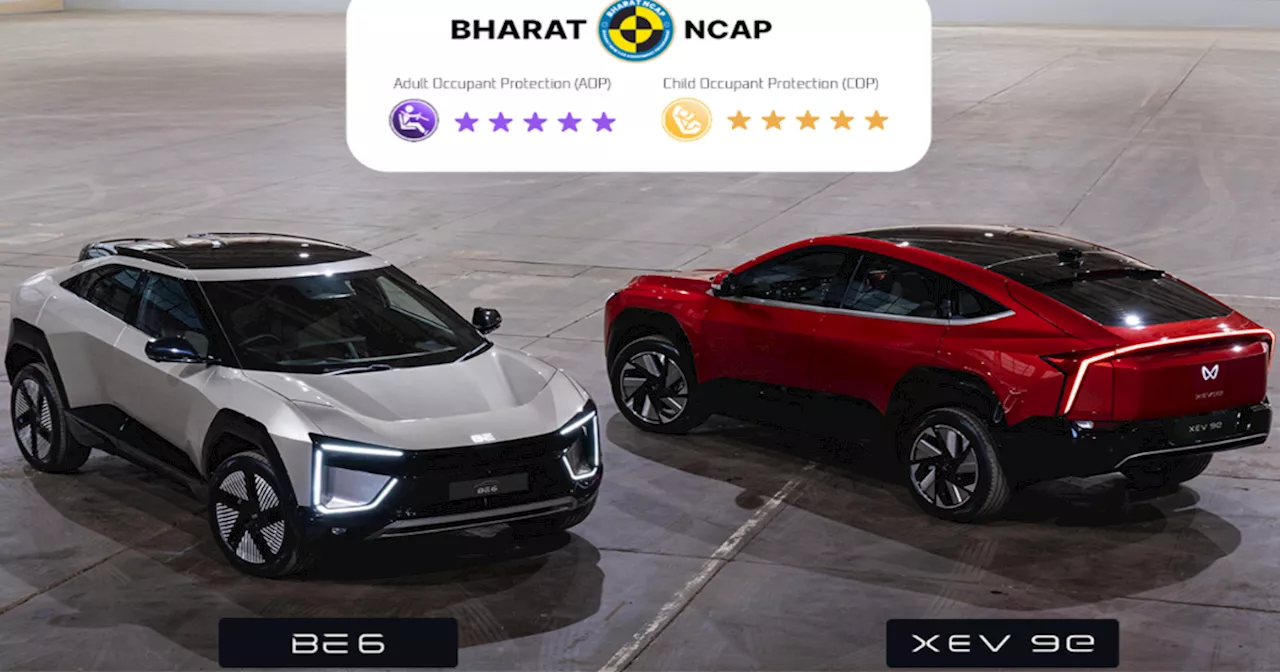 Mahindra XEV 9e और BE 6 ने रचा इतिहास! भारत NCAP में सबसे ज्यादा रेटिंग के साथ देश की सबसे सुरक्षित कारें बनीं