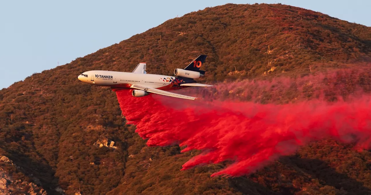 Pink Fire Retardant Takes Center Stage as California Wildfires Rage