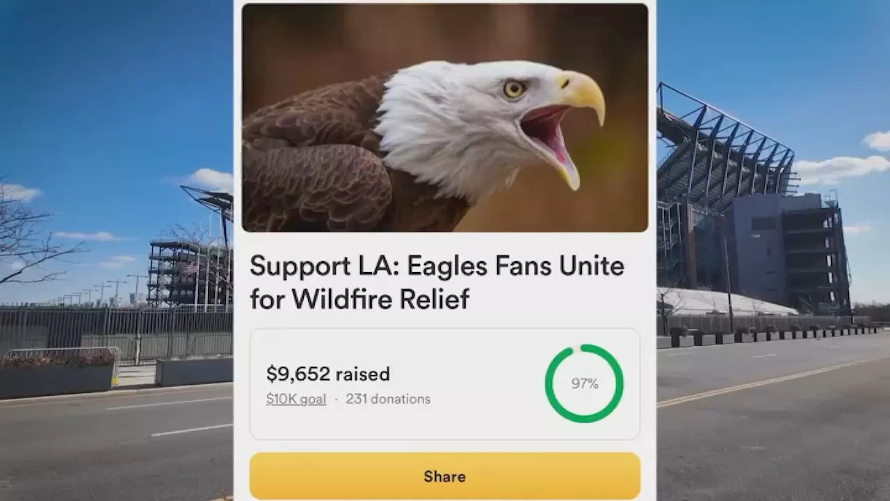 Eagles fans raise money for victims of California wildfires