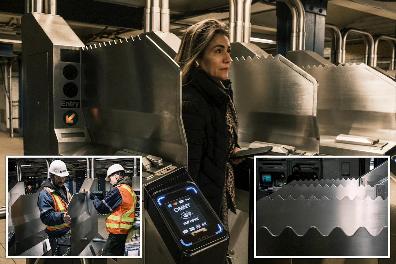 MTA installs spikes at NYC subway station to deter fare evaders but straphangers skeptical it will work: 'Waste of money'