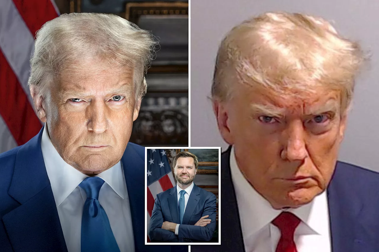 Trump's Inaugural Portrait Sparks Comparisons to 2023 Mugshot