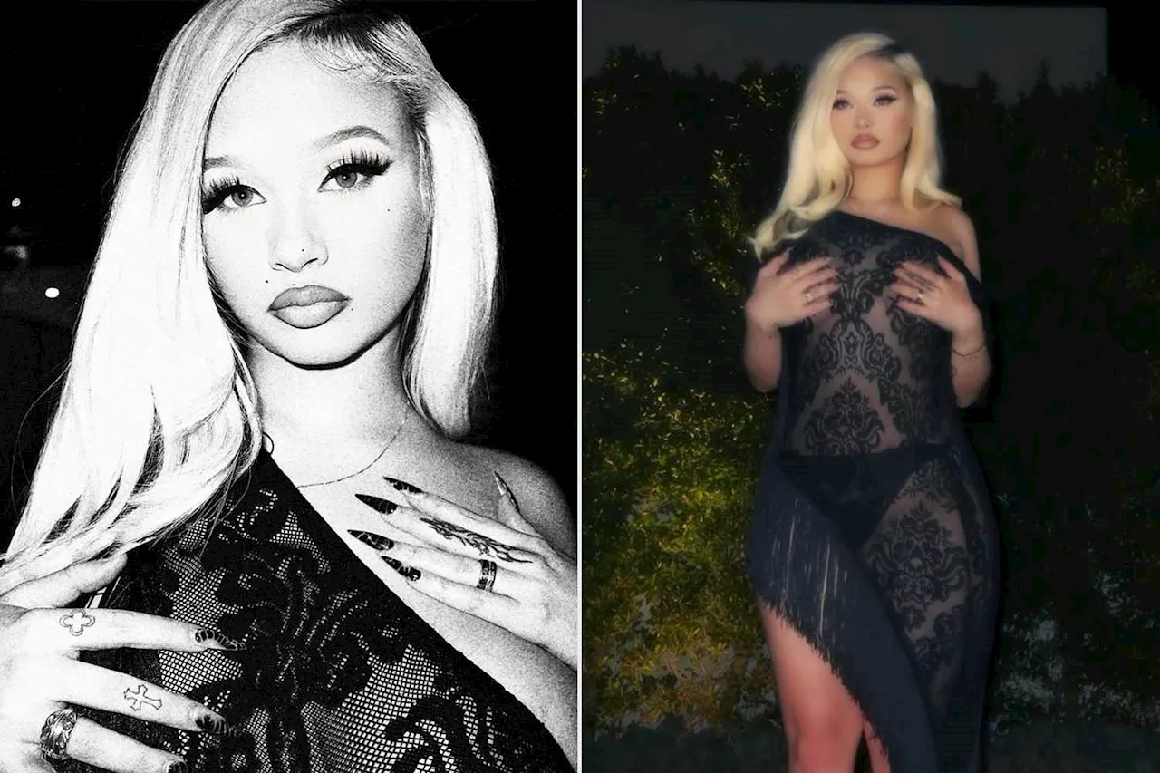 Alabama Barker Shows Off Sheer Black Dress and New Tattoo in Risqué Photoshoot