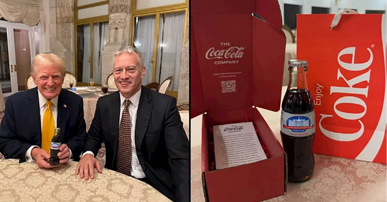 Coca-Cola celebra l'insediamento di Trump con una bottiglia speciale