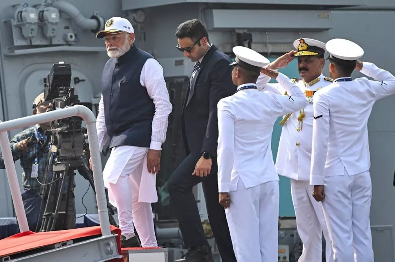 India Commissions Warships and Submarine in Boost to Maritime Power