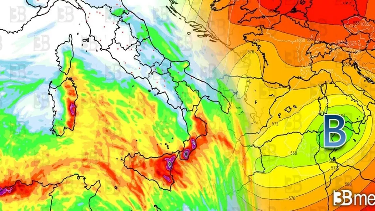 Nuova Ondata di Maltempo in Italia: Vortice in Arrivo sul Mediterraneo