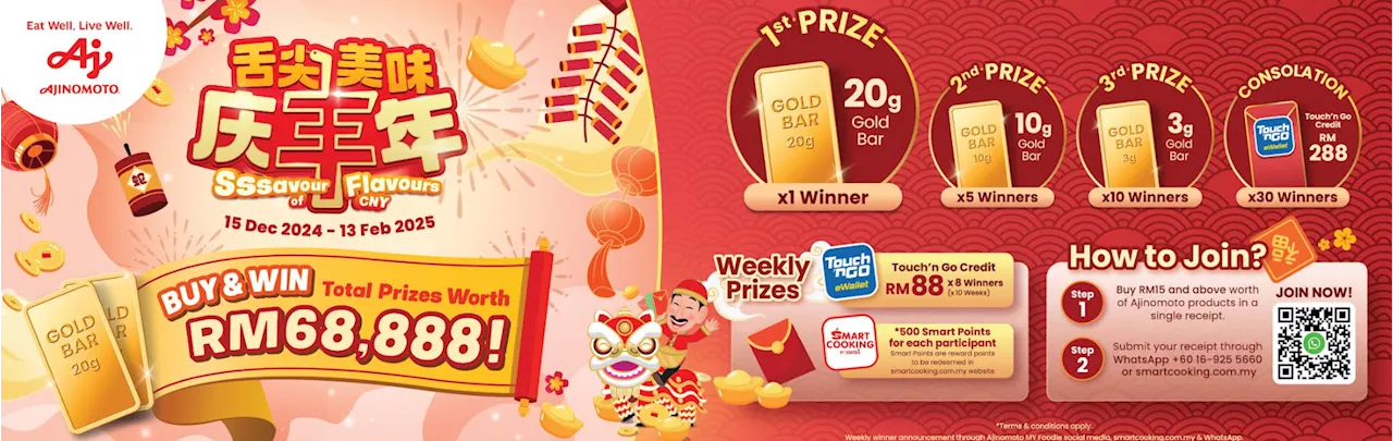 Ajinomoto Malaysia's 'SSSavour the flavours' Campaign Offers RM68,888 in Prizes for Chinese New Year