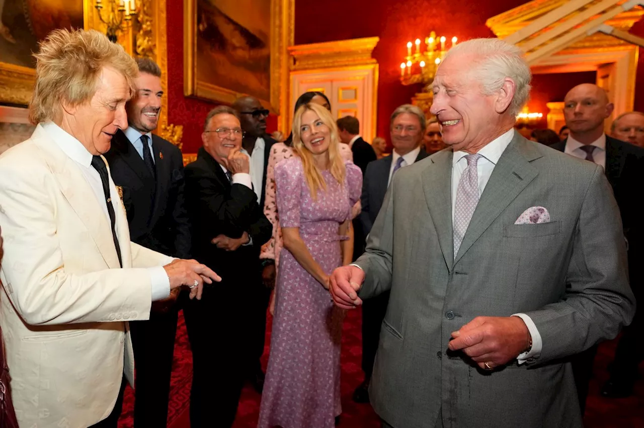 King Charles III and Rod Stewart Share Playful Moment at Charity Event