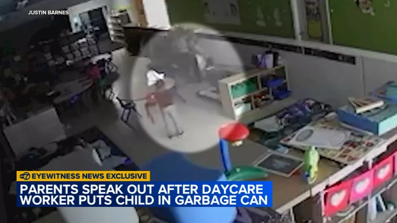 Daycare Worker Caught on Camera Putting Child in Garbage Can