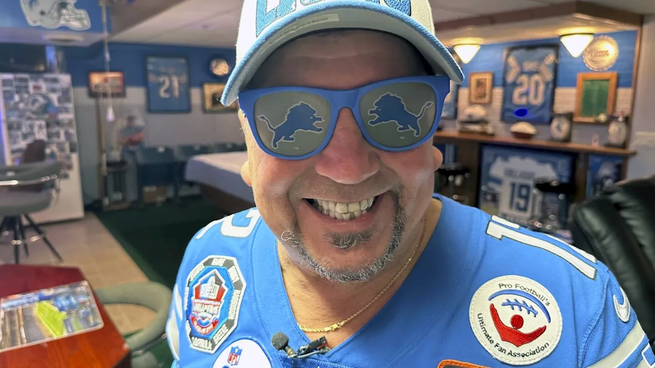 Detroit Lions Fan Rob Gonzales Shows Off His Extensive Collection