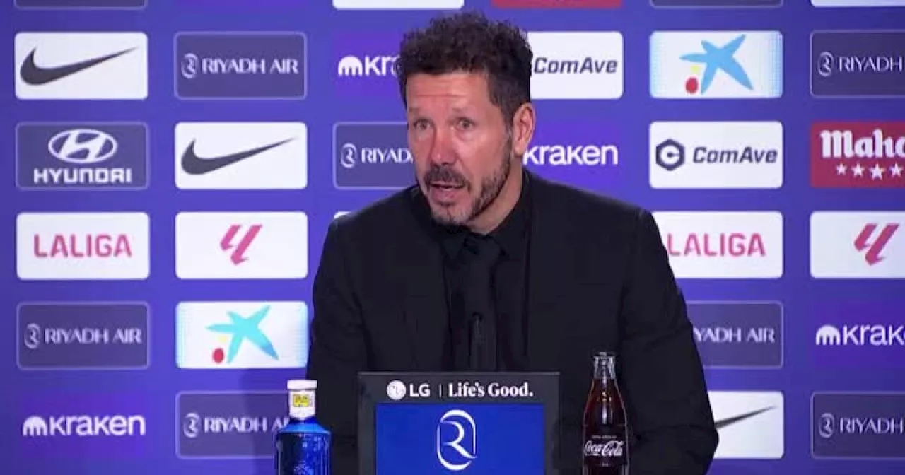 Simeone critica al Real Madrid tras la polémica en el partido contra el Celta