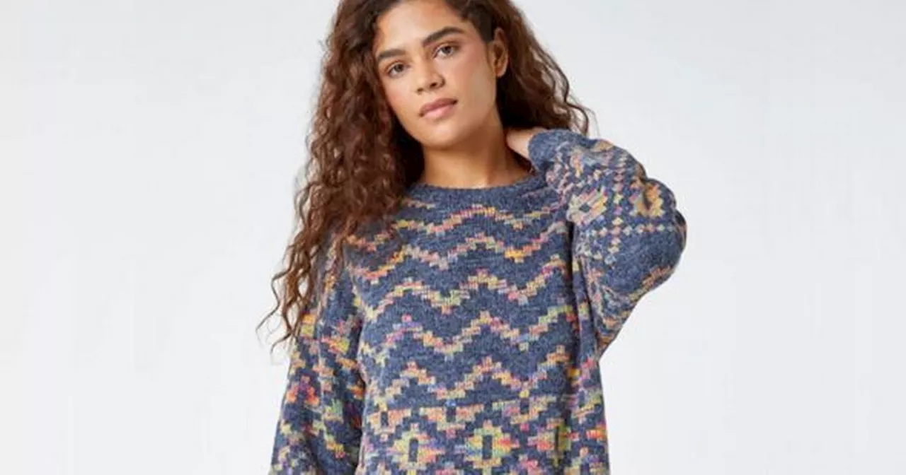 Get 24% off Roman's 'cosy and warm' jumper dress with a 'beautiful pattern'