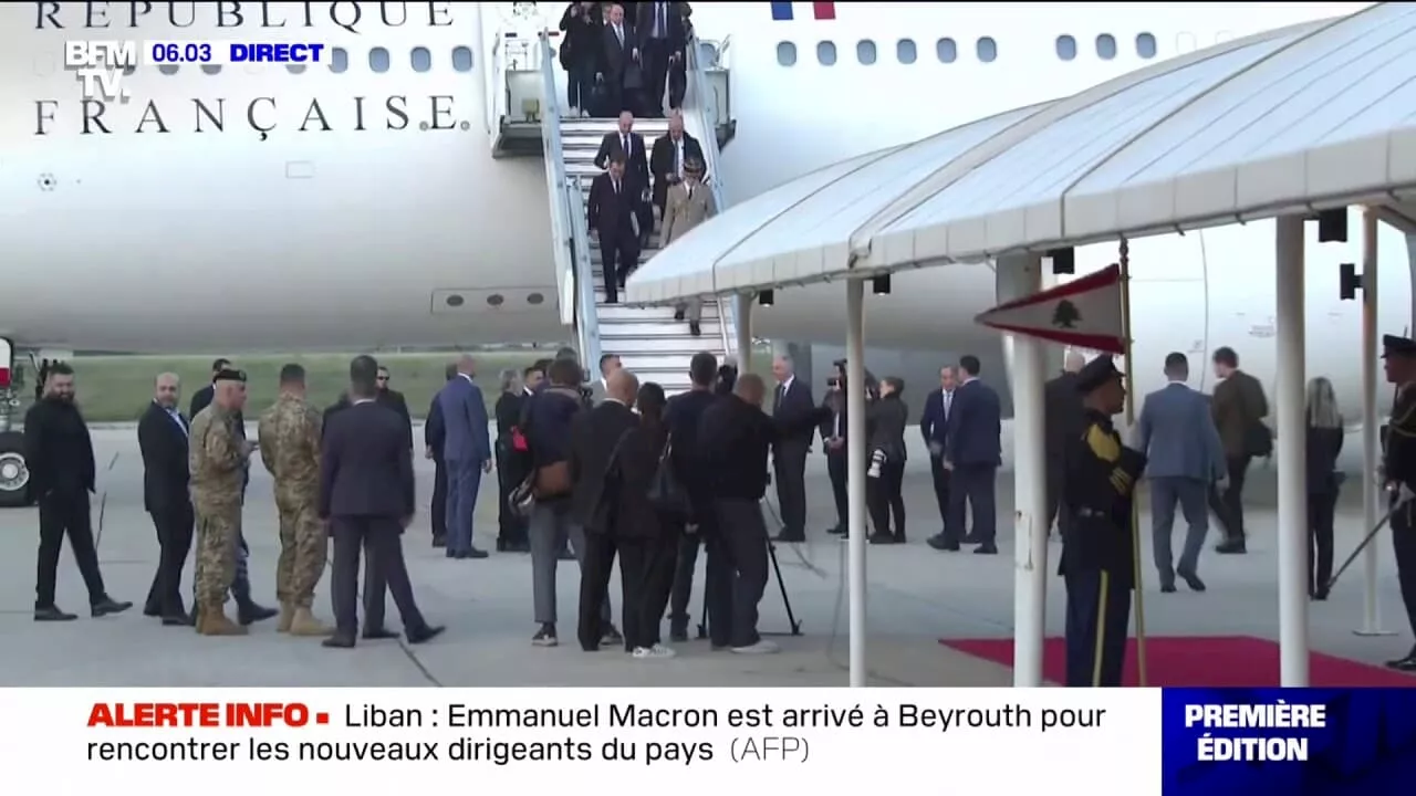 Liban: Emmanuel Macron est arrivé à Beyrouth pour rencontrer les nouveaux dirigeants du pays