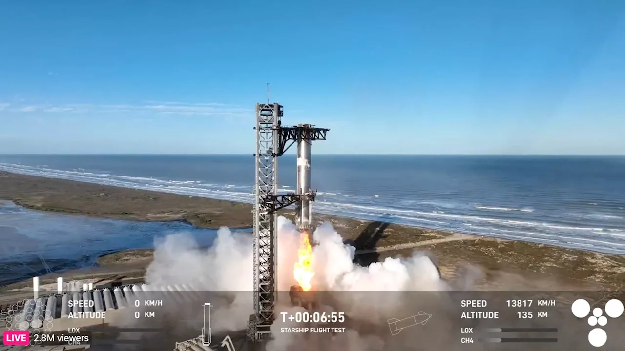 SpaceX rattrape avec succès le premier étage de Starship après un nouveau vol d'essai