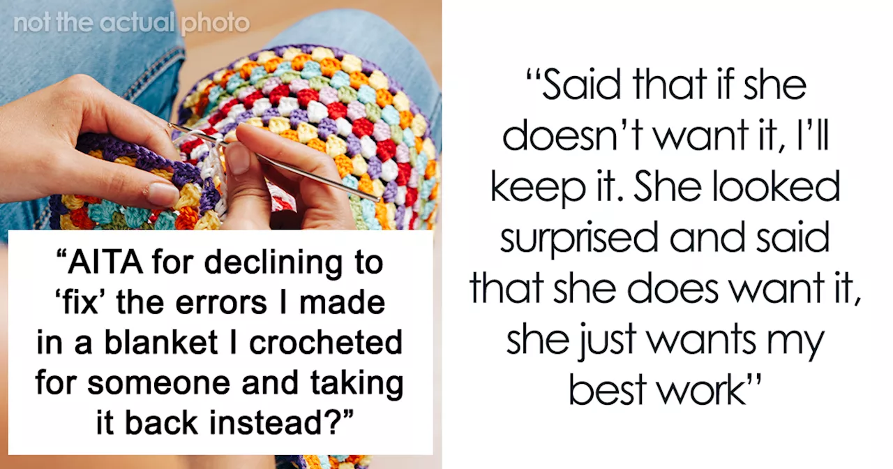 Perfectionism Backfires: SIL Criticizes Hand-Crocheted Blanket