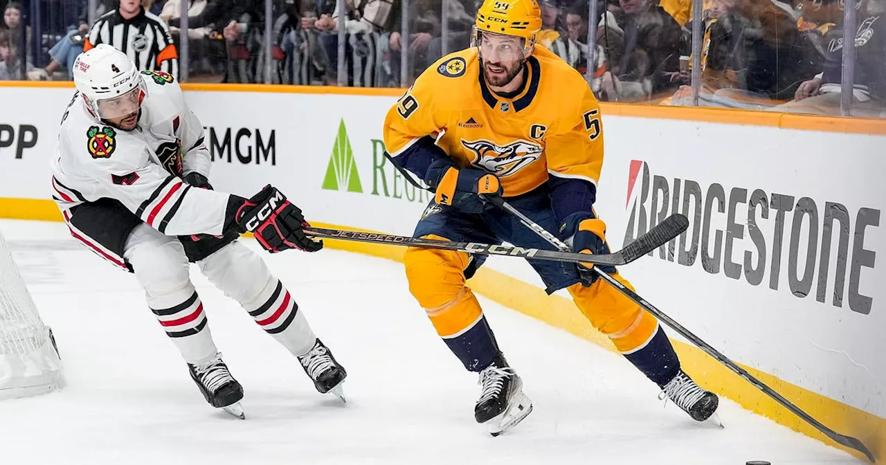 Blackhawks fall short to Nashville Predators after shootout