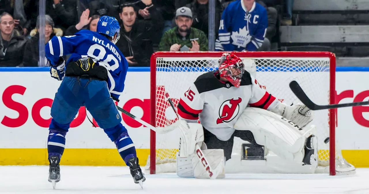 Nylander's OT Winner Lifts Maple Leafs Past Devils