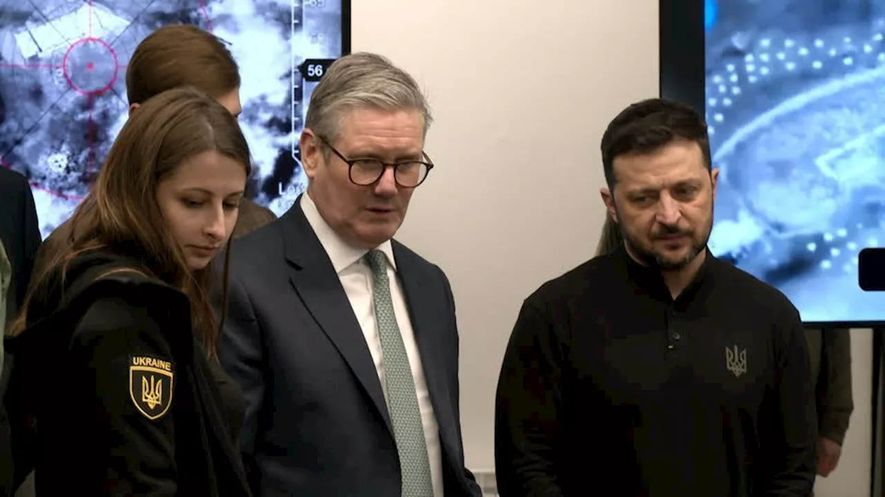 Zelensky e Starmer Visitam Exposição de Drones na Ucrânia