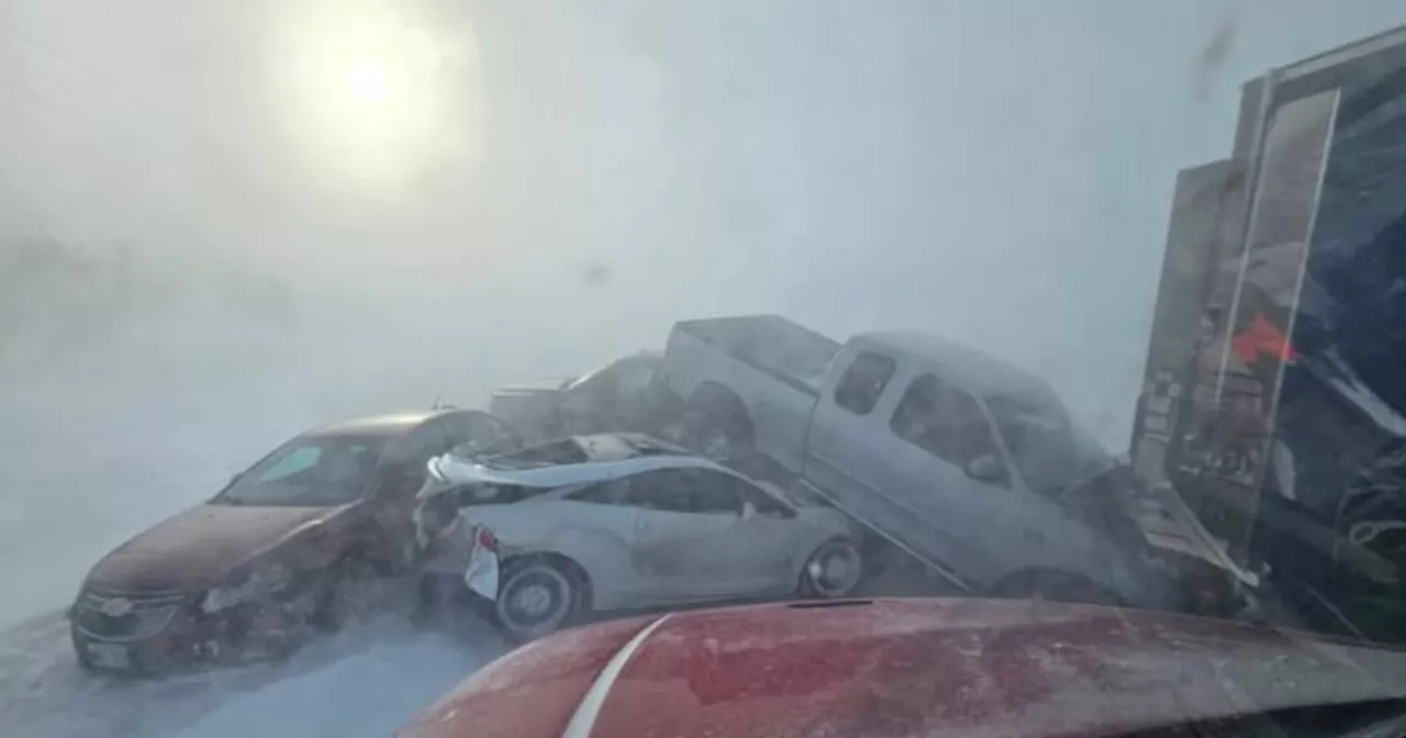 Blizzard shuts down highways, leads to numerous pileups on Manitoba roads