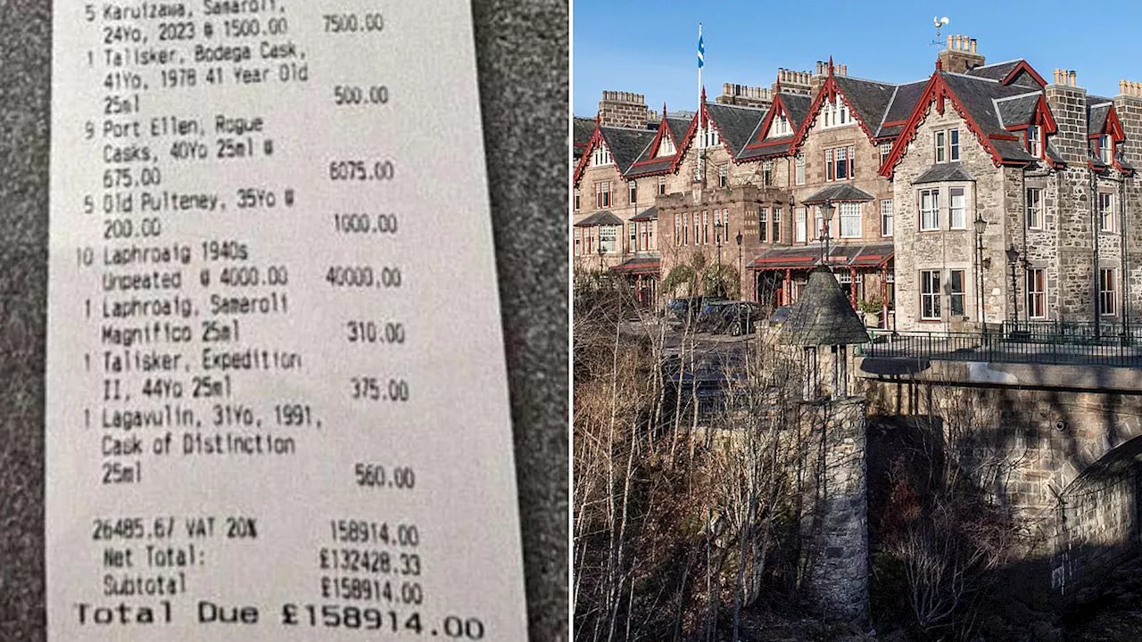 Whisky Lovers Rack Up £159,000 Bill at Scottish Hotel