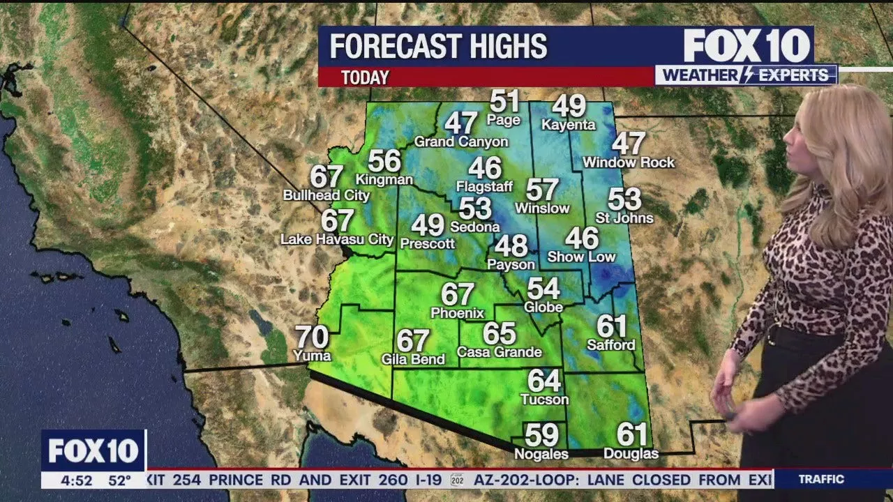 Arizona Forecast: Cooler Temperatures and Windy Conditions Ahead