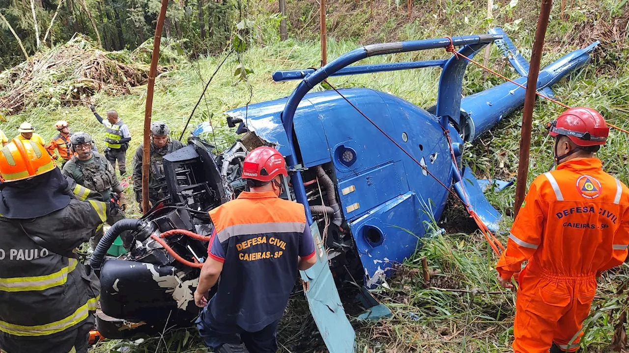 Helicóptero cai em Caieiras, SP; piloto, pai e mãe de adolescente de 12 anos morrem