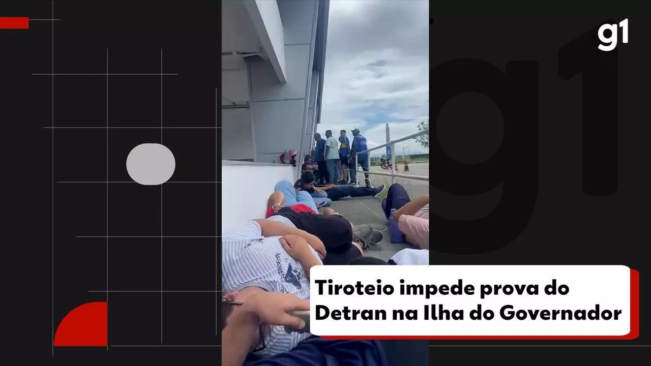 Tiroteio interrompe prova do Detran na Ilha do Governador