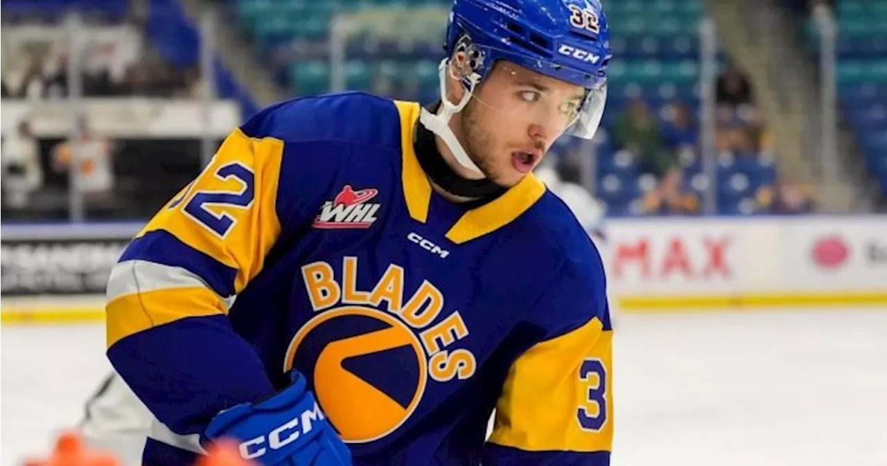 Slovakian import Frantisek Dej unafraid to mix it up in Saskatoon Blades debut