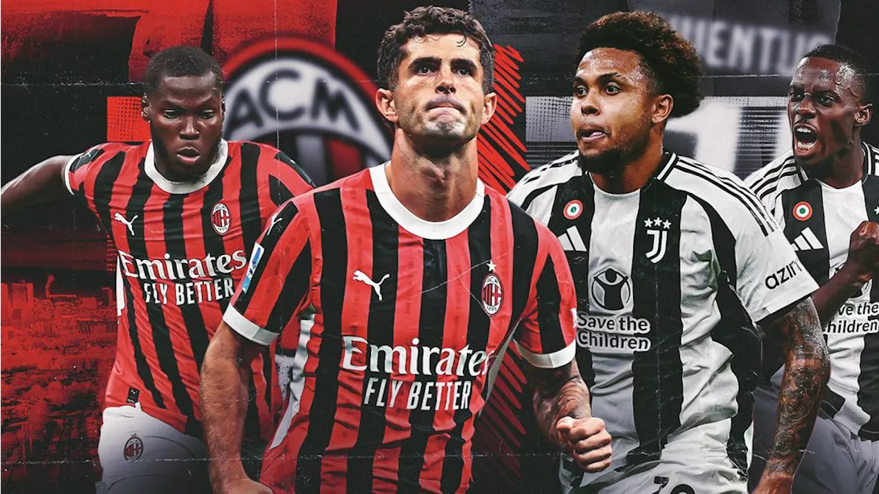 High stakes: Tim Weah, Weston McKennie's Juventus clash with Yunus Musah and Christian Pulisic-less AC Milan for UCL spots