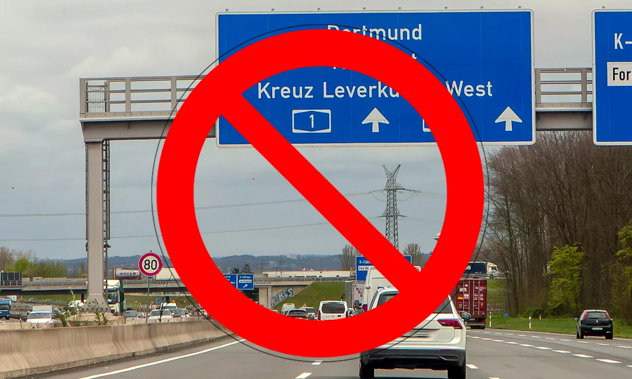 Vollsperrung der A1 zwischen Leverkusen-West und Leverkusen