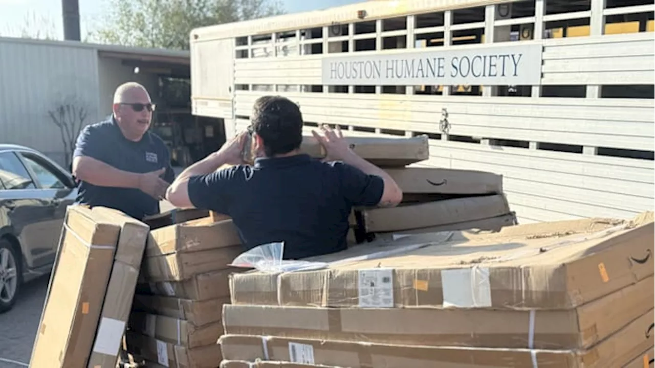 Free pet crates offered by Houston Humane Society to help pets during freezing temps