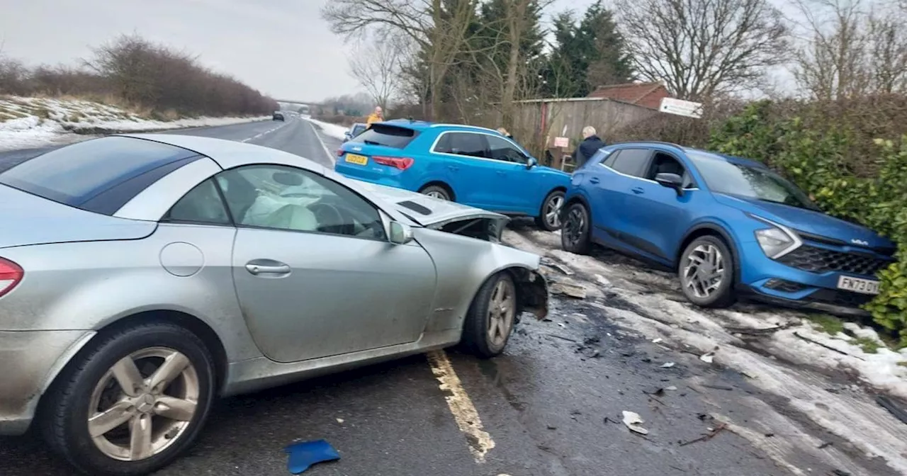 Angry Yorkshire man 'sick' of crashes after car flies into garden wall