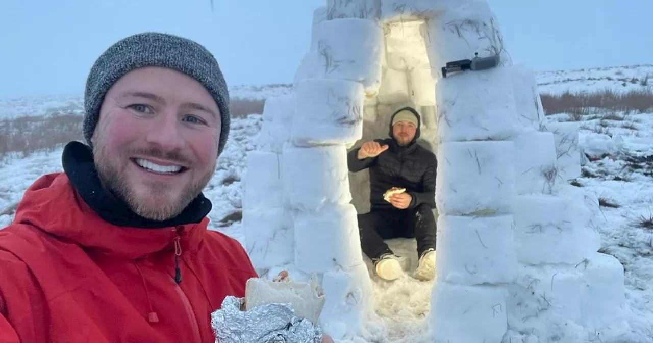 Brothers turn beauty spot into winter wonderland - by building an igloo