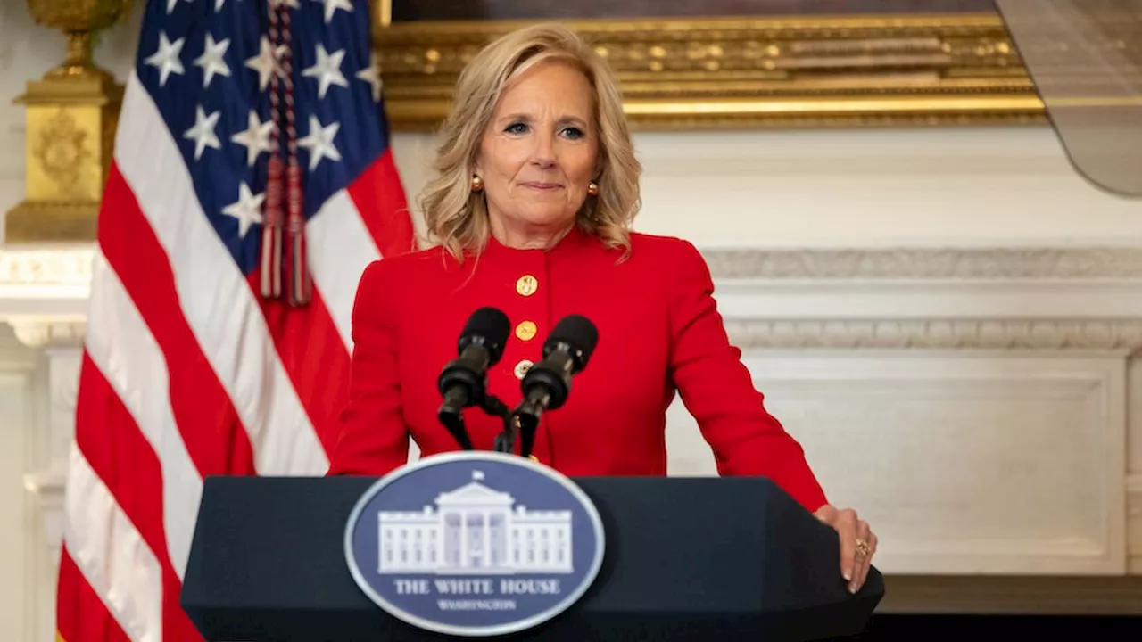 Jill Biden Returns to Schiaparelli for Veteran Support Event