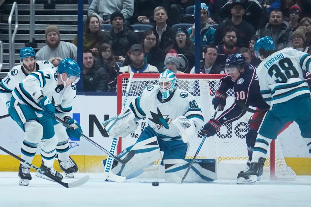 Sharks Fall to Blue Jackets in Columbus