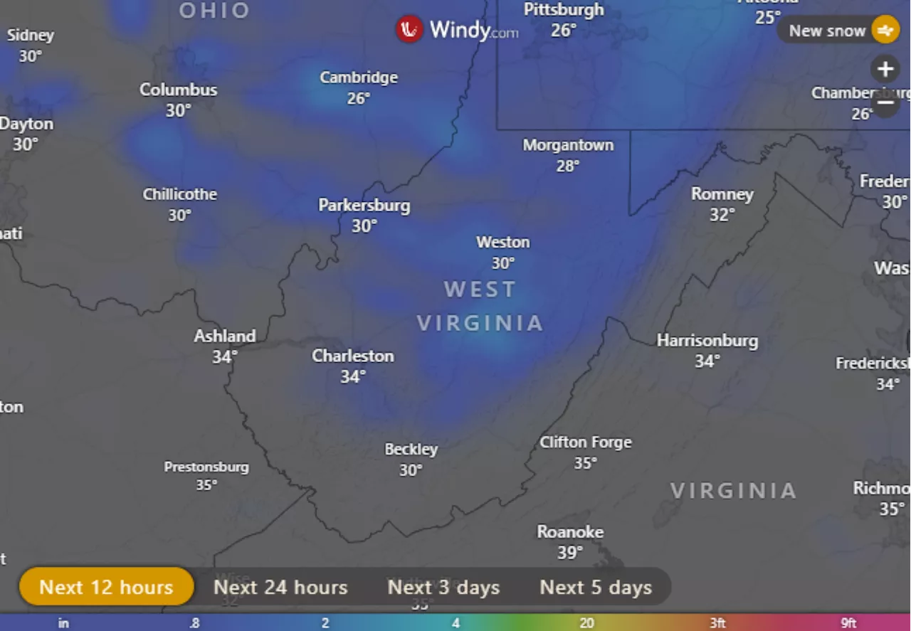 Winter Storm Warning Issued for West Virginia, Bringing 6 Inches of Snow and Hazardous Conditions