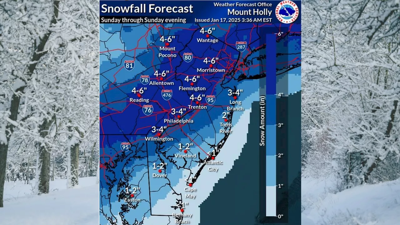 New Jersey Braces for 4-6 Inches of Snow, Followed by Dangerous Cold