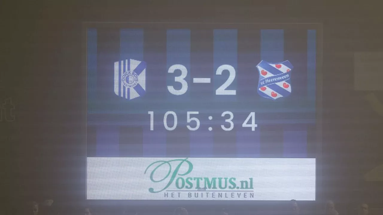 Quick Boys naar kwartfinale KNVB-beker na drama tegen Heerenveen