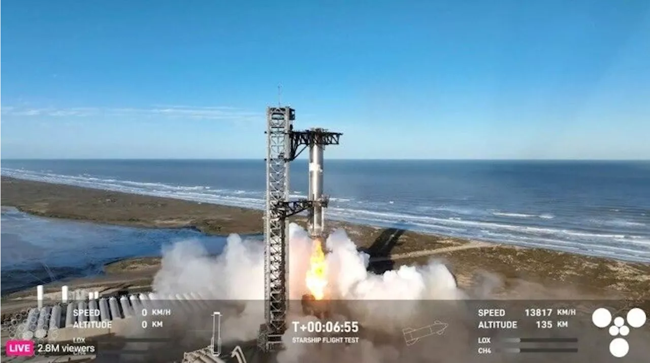 SpaceX réussit à rattraper le premier étage de sa mégafusée Starship mais perd le second