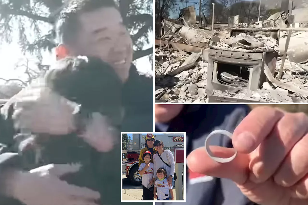 Hero Firefighter Finds Wedding Ring in Ashes of LA Wildfire Home