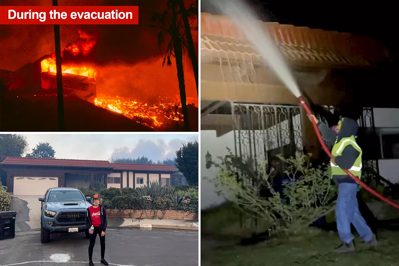 Surfing buddies save LA home from wildfire with garden hose and pool water