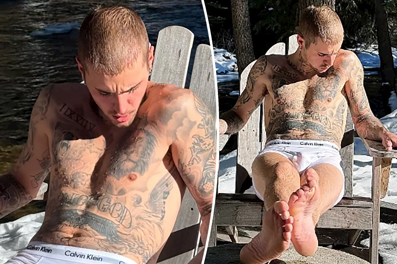 Justin Bieber Shows Off Toned Body in Calvin Klein Underwear While on Vacation